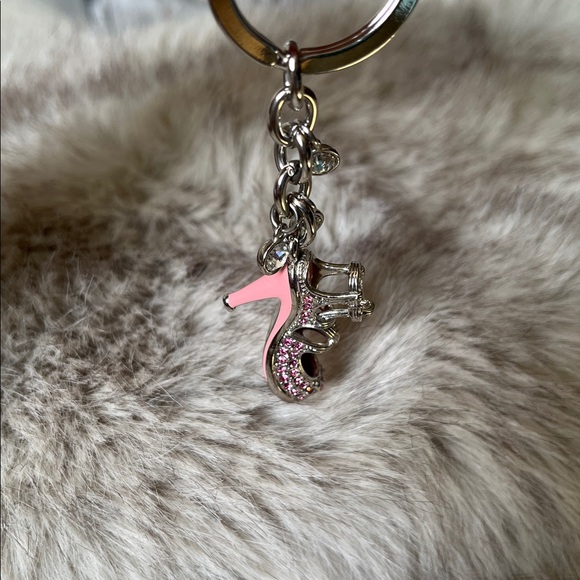 Pink/Silver Rhinestone High Heel Keychain - Picture 8 of 8